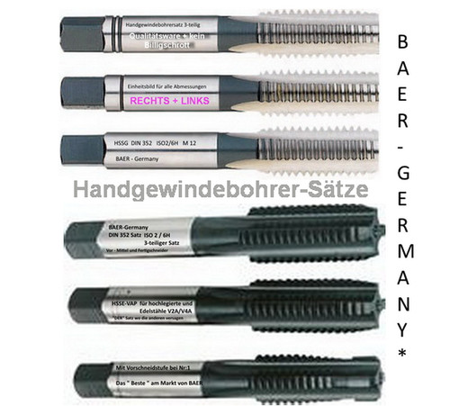 Gewindebohrer baer m20 - gewindebohrer,