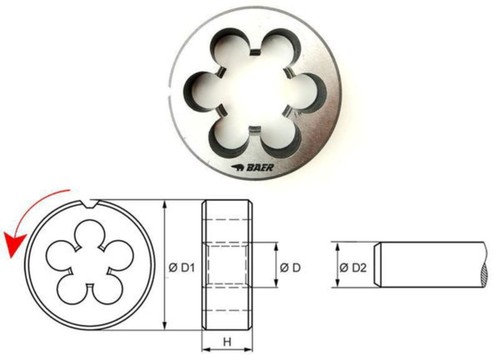 Baer hss schneideisen - hss,